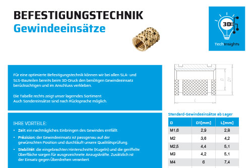 Befestigungstechnik Gewindeeinsatz